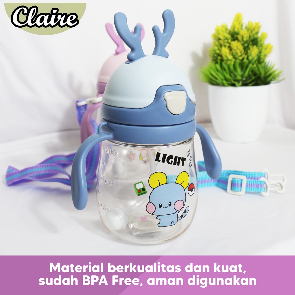 BOTOL TANDUK DUA TANGAN / BOTOL MINUM ANAK / BOTOL MINUM BAYI 370ML