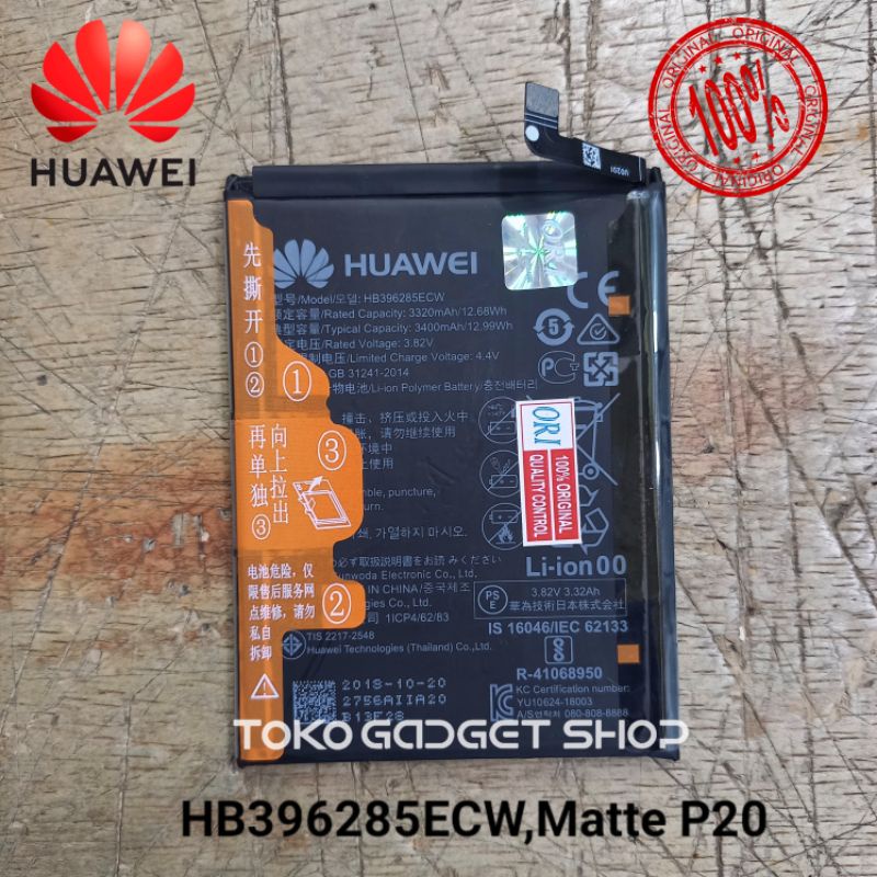 Battery Baterai Honor 10 Honor 10 Lite P20 HB396285ECW ORIGINAL 100%