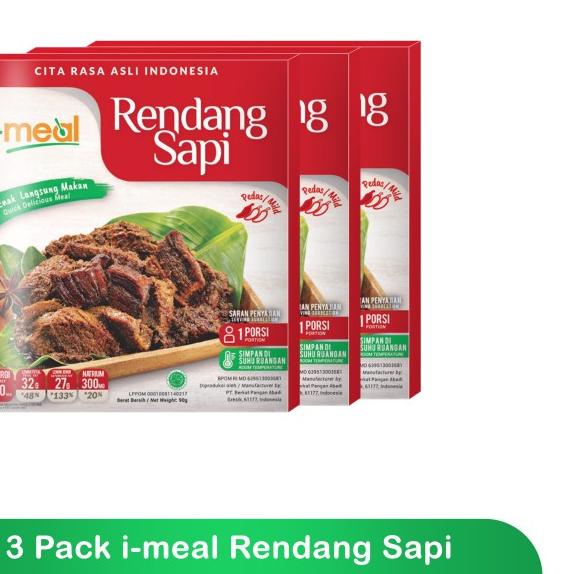 

♪ I-Meal Paket Rendang Sapi Isi 3 Siap Saji ⅍