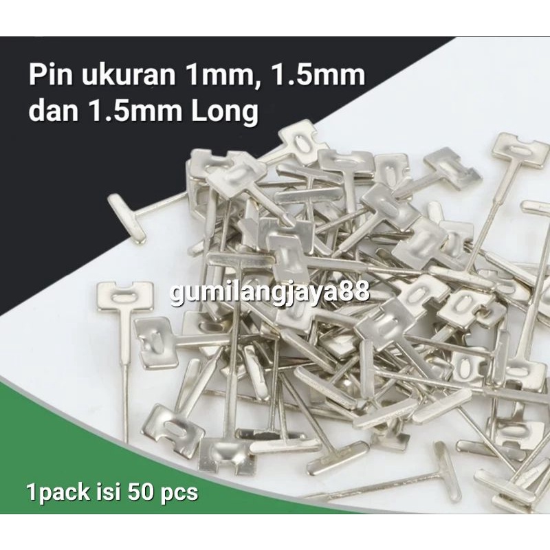 Pin Besi Refill Reuseable Tile Leveling ukuran nat spacer 1mm, 1mm mini, 1.5mm isi 50pcs dan 100pcs