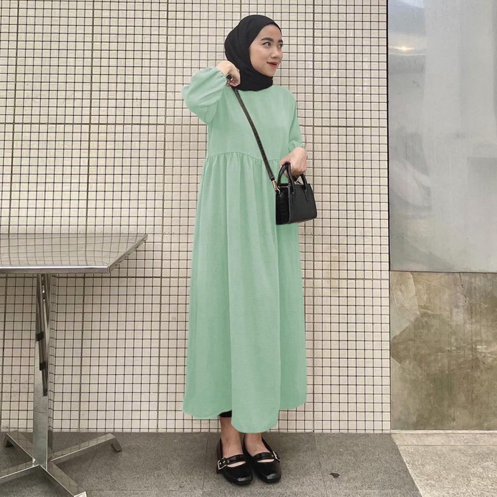 LAURA DRESS GAMIS - ABAYA TANGAN KARET