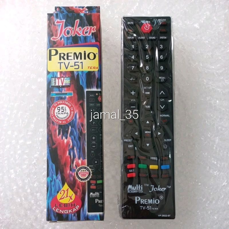 REMOT TV MULTI/UNIVERSAL TV LED/LCD JOKER PREMIO TV51