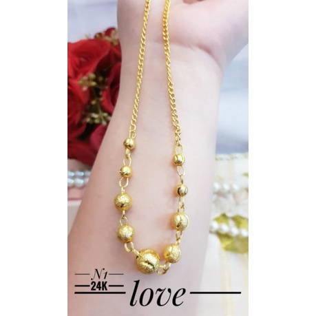 Xuping Kalung Pesta Hijab Boba Gold 2601aa