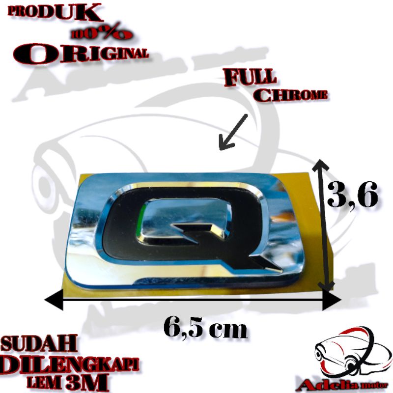 Emblem Q Innova reborn Tipe Q Innova reborn Huruf Q Innova reborn ori