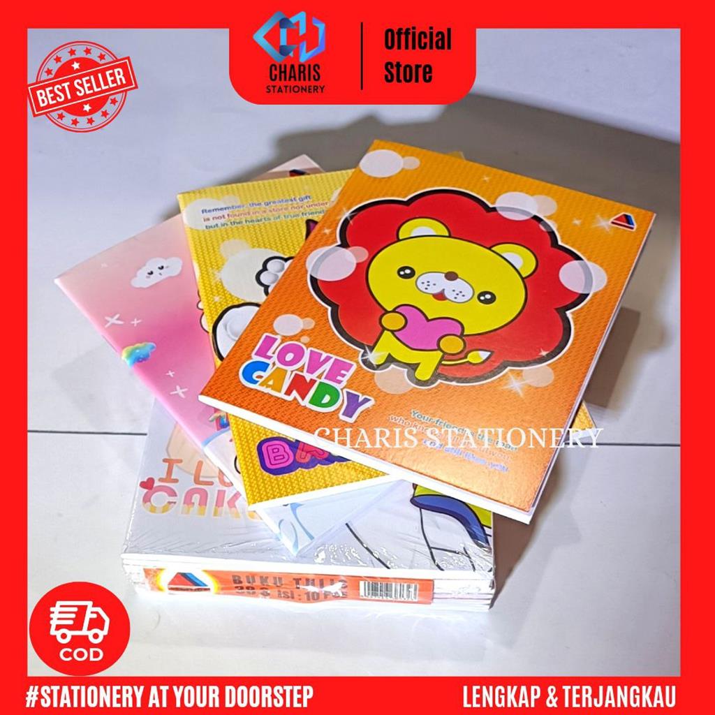 

CHARIS STATIONERY - Buku Tulis SEGITIGA Isi 38 Lembar (10 Buku/Pak)