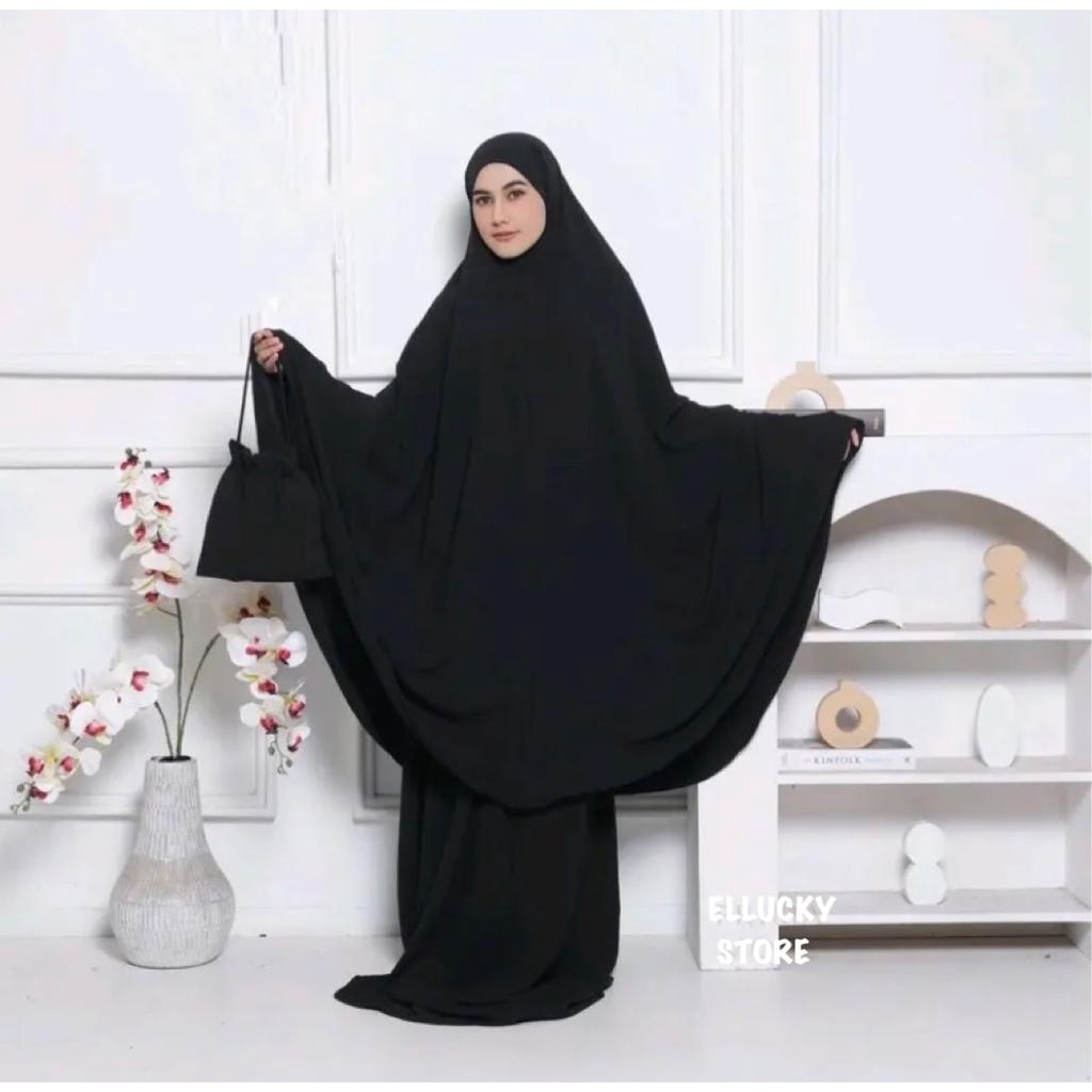 Mukena Lesty Dewasa Resleting Dagu Crincle Airflow Mukena 3in1