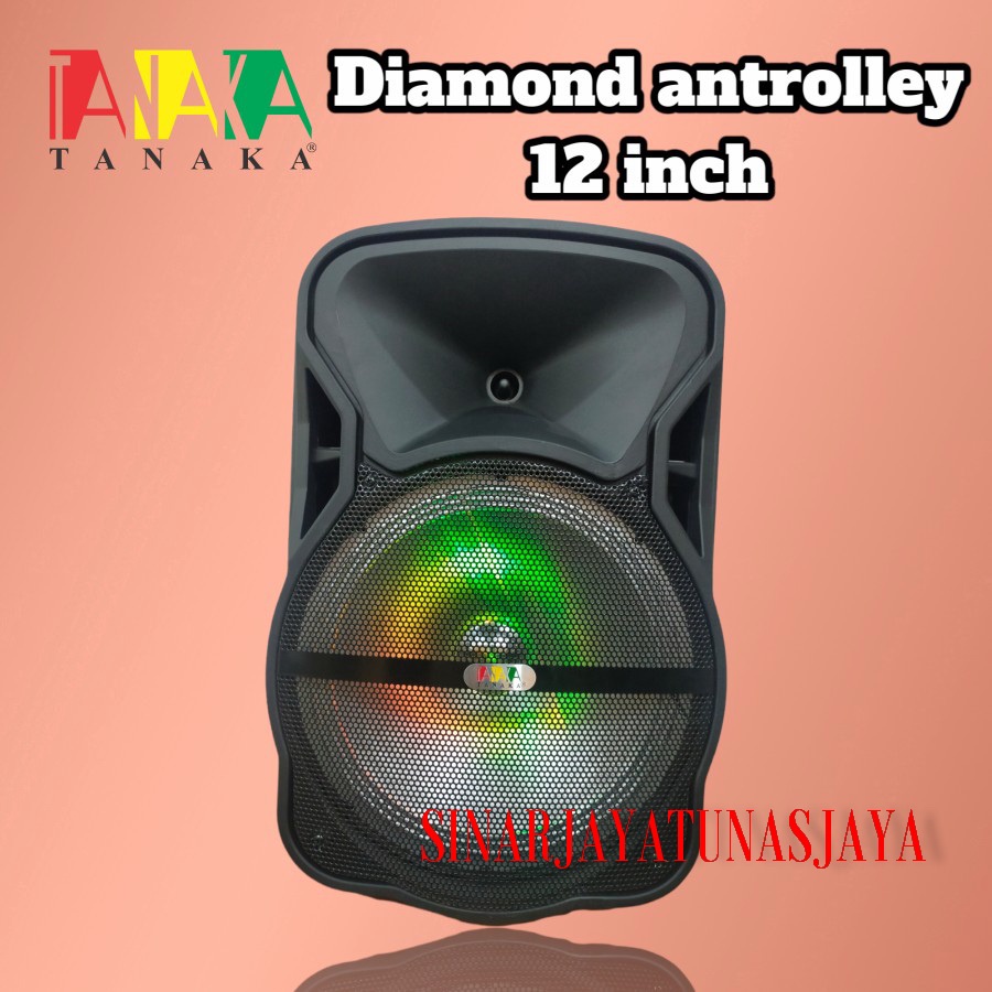 PROMO!!! SPEAKER PORTABLE TANAKA DIAMOND ANTROLLEY 12 INCH BLUETOOTH - T 8008 8 INCH