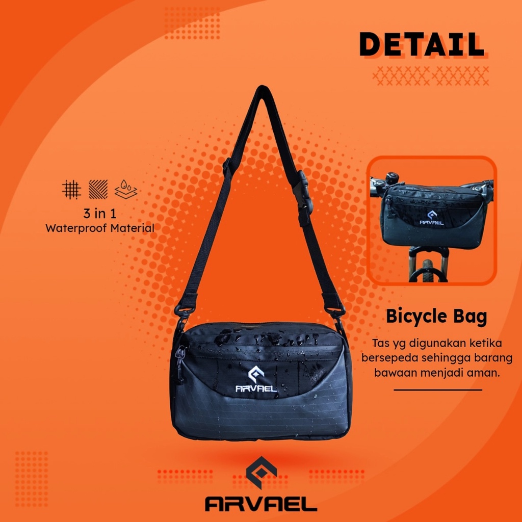 Waist bag Baycle Arvael Tas Selempang Pria Wanita Sepeda Waterproof