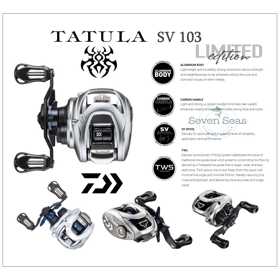 Daiwa Tatula SV TW 103 Limited Edition Model 2020 Baitcasting BC Reel