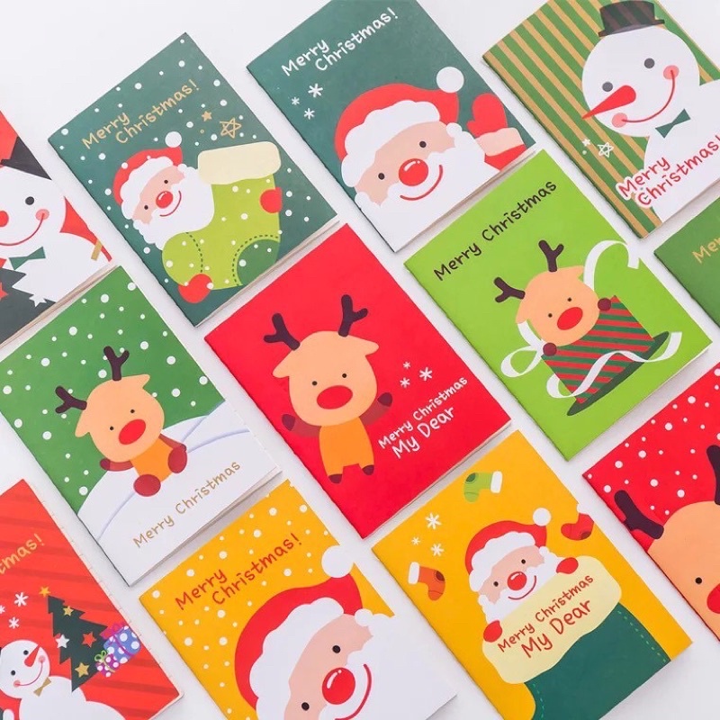 

GABS ID | Notebook Mini | Buku Tulis Kecil | Santa Claus | Snowman | Deer
