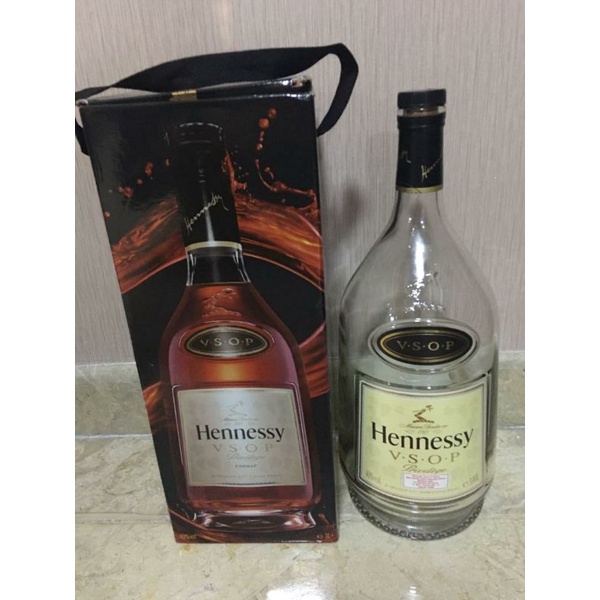 botol bekas minuman keras miras Hennessy VSOP 3L botol antik botol unik botol besar