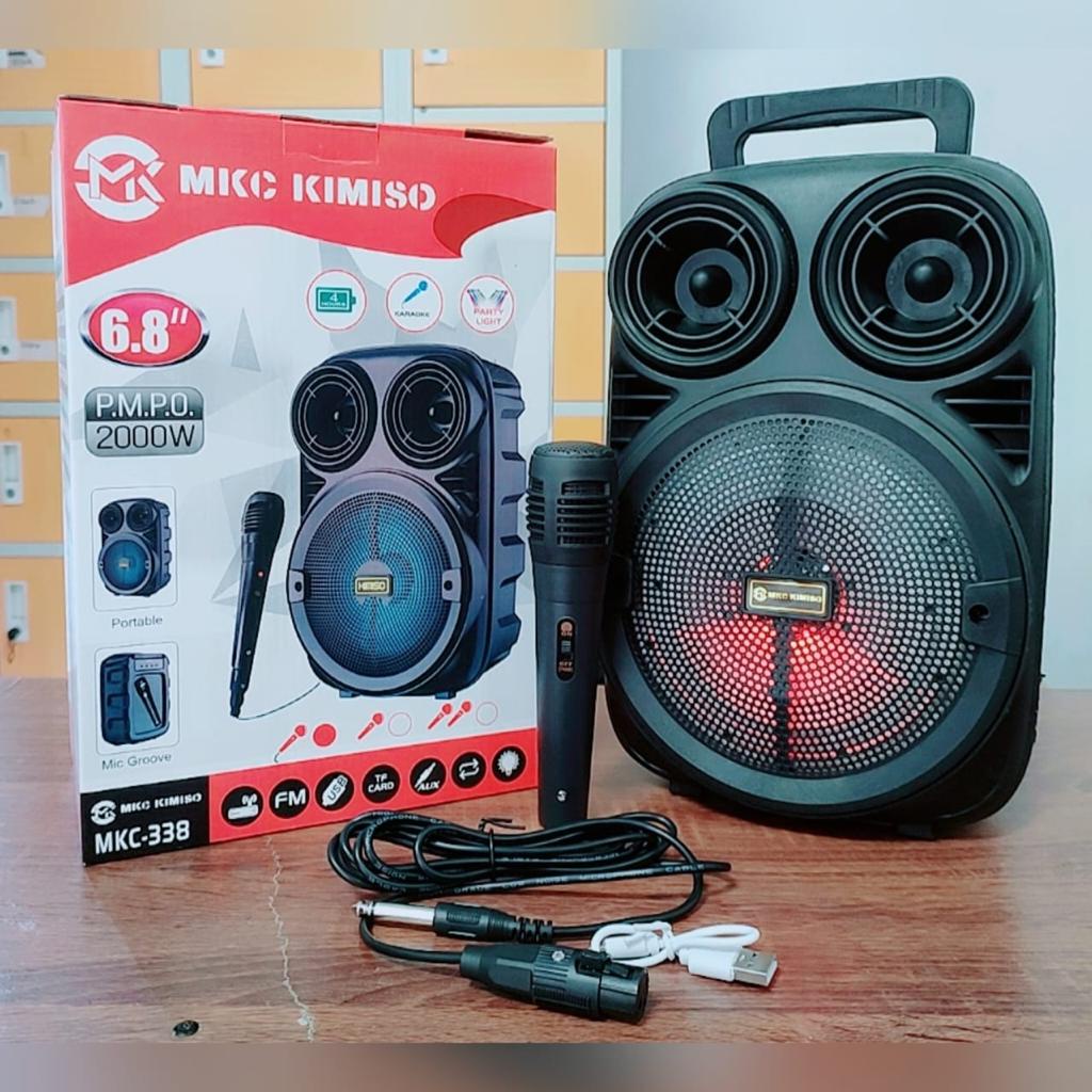 Speaker BLUETOOTH Portable 6'5 INCH KIMISO KM-3381 - MKC-338 PLUS MIC X-Bass