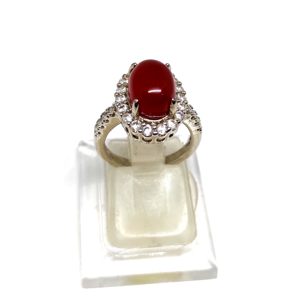 Cincin Batu Akik Wanita Carnelian - Akik Carnelian Merah