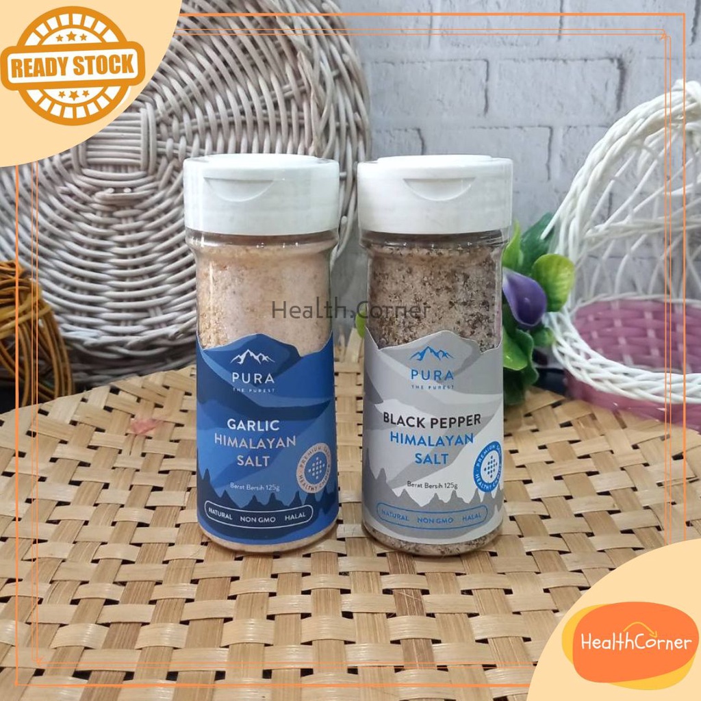 Pura Himalayan Salt Pepper - Garlic Himalaya 125gr Garam Himalaya Natural Garam Rendah Lemak