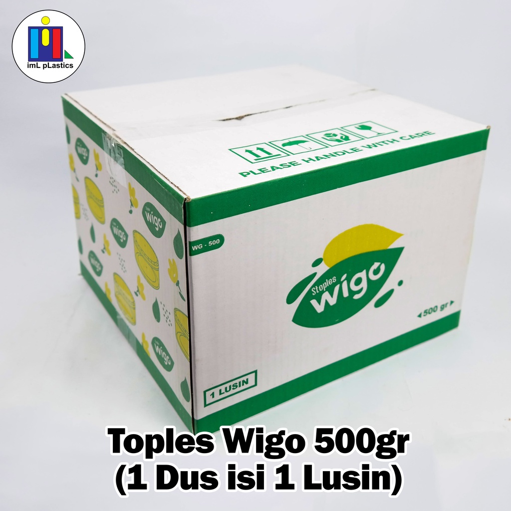 Toples Plastik WIGO + Alas Kertas Bulat Kue Nastar/Kering 500gr 1 DUS - isi 12pcs