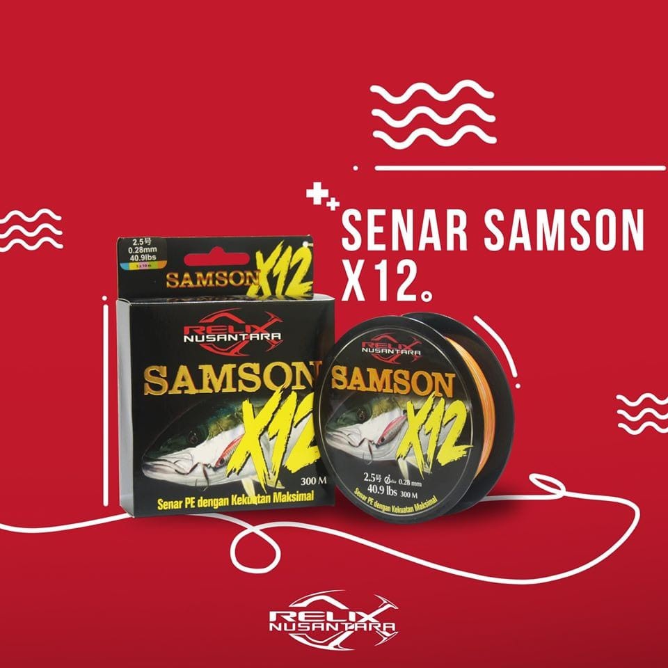 PE Samson X12 300m - Senar Pancing Relix Nusantara - Tali Pancing