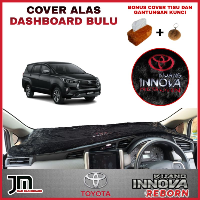 cover alas karpet pelindung dashboard mobil toyota kijang INNOVA REBORN 2016-2022 bulu bordir