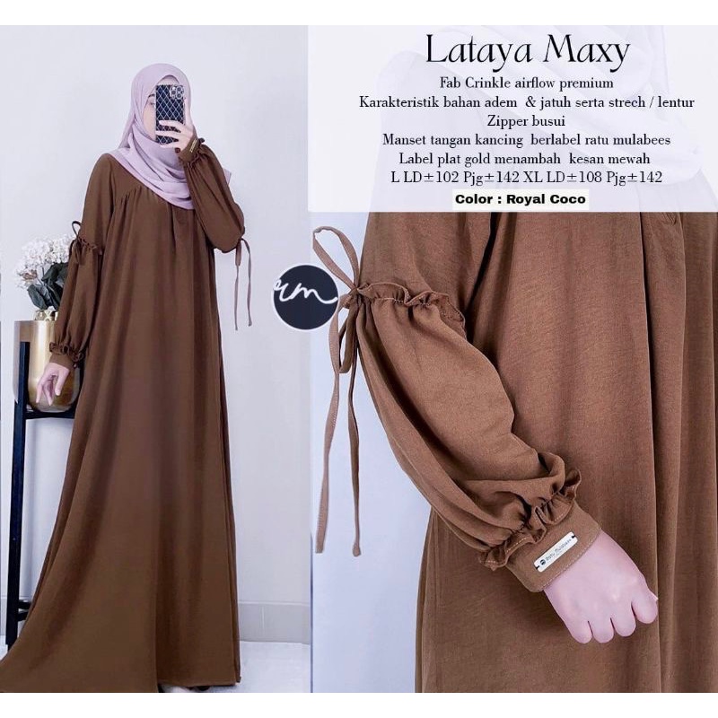 GAMIS LATAYA MAXY DRESS CRINKLE AIRFLOW BUSUI FRIENDLY / GAMIS CRINKLE VIRAL / GAMIS REMAJA / GAMIS CRINKLE LENGAN REMPEL