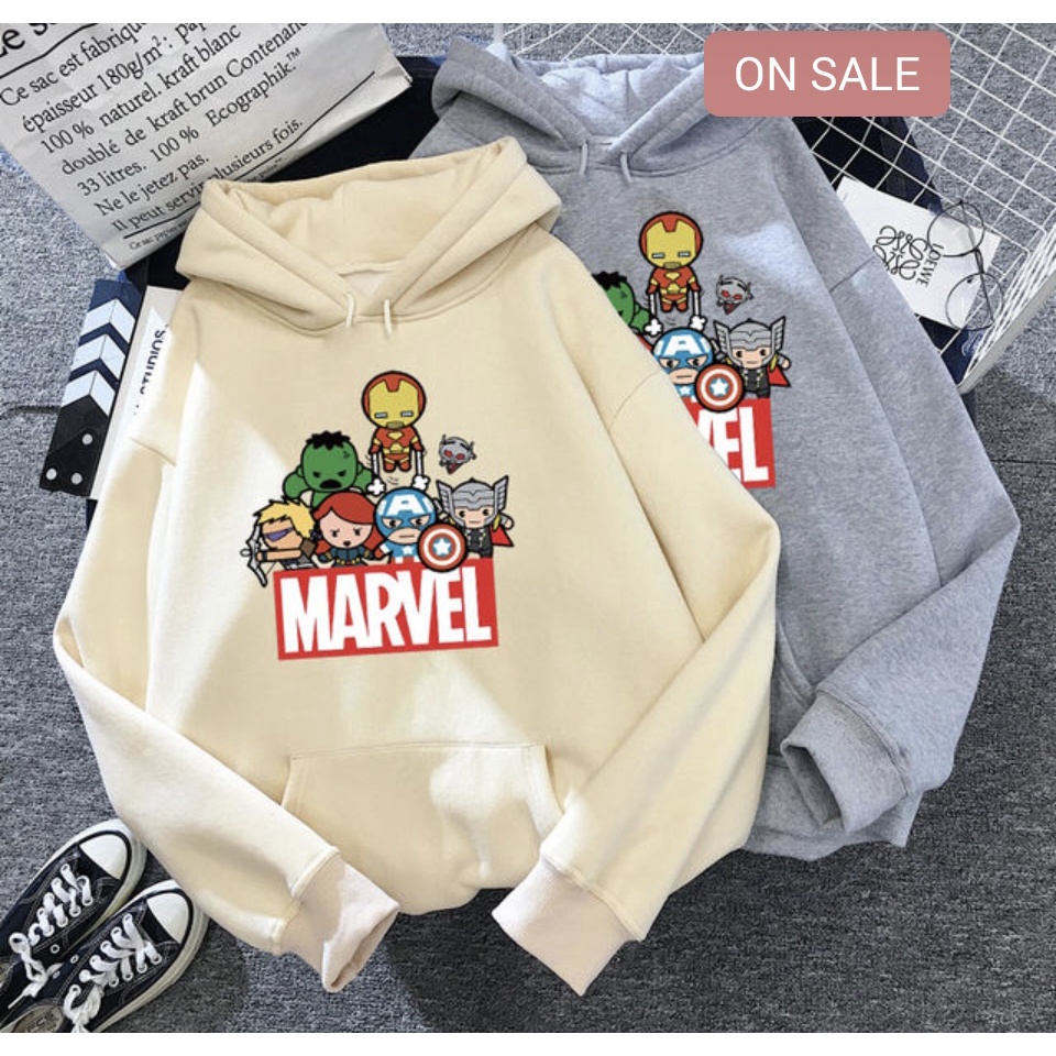 MARVEL SUPERHERO Jumper Hoodie Anak II Jaket Hoodie Anak Viral II Sweater Hoodie Kids Size M - XL ( Laki Laki &amp; Peremepuan )