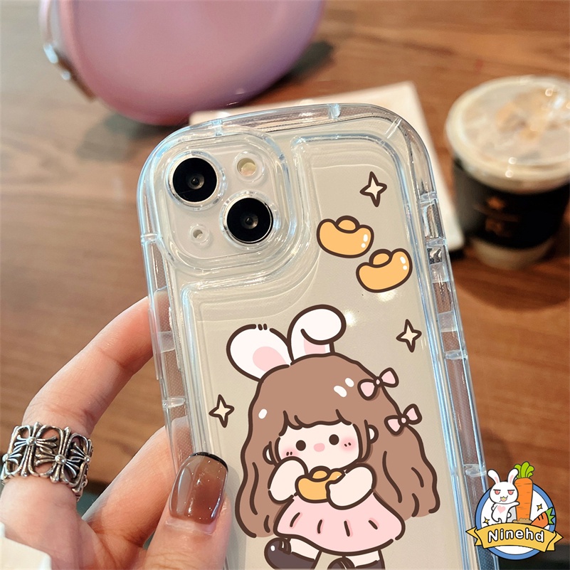 Soft Case Silikon Motif Kartun Perempuan Untuk iPhone 14 13 12 11 Pro Max X Xr Xs Max 8 7 6 6s Plus SE 2020