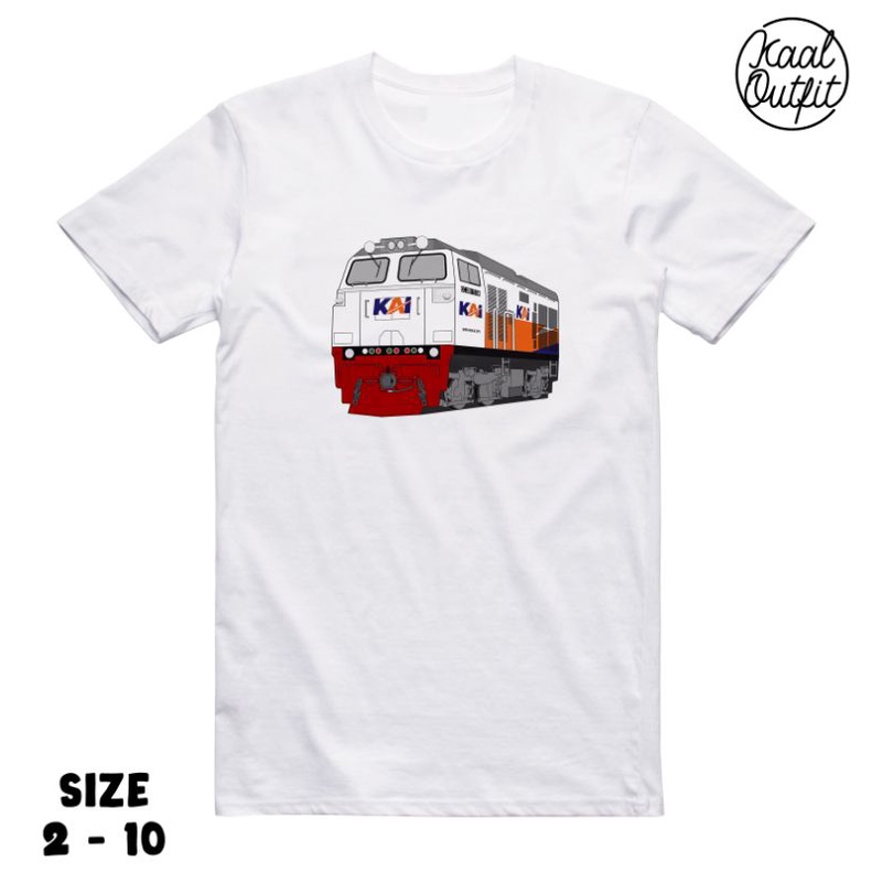 Kaos Anak Lokomotif CC206 Free Nama