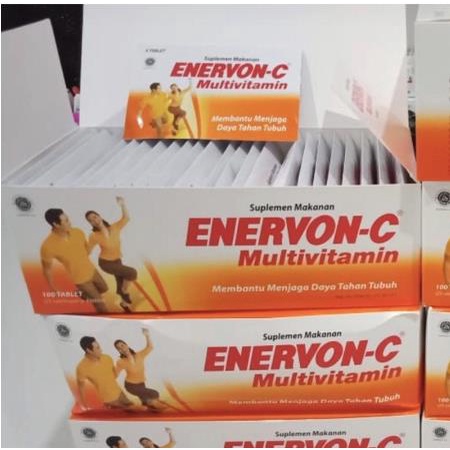 * NCC * Enervon C Multivitamin Suplemen Makanan Menjaga Daya Tahan Tubuh Tablet Strip Enervon-c Isi 4