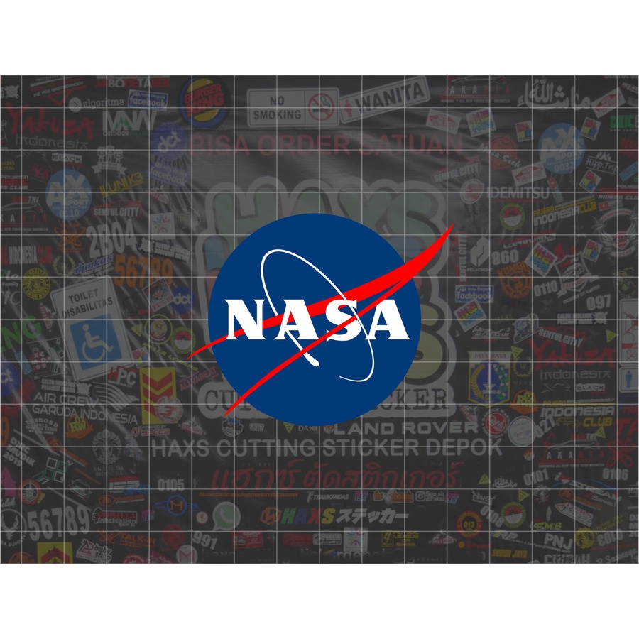 Cutting Sticker Logo Nasa Ukuran 5 Cm Untuk Moto Mobil