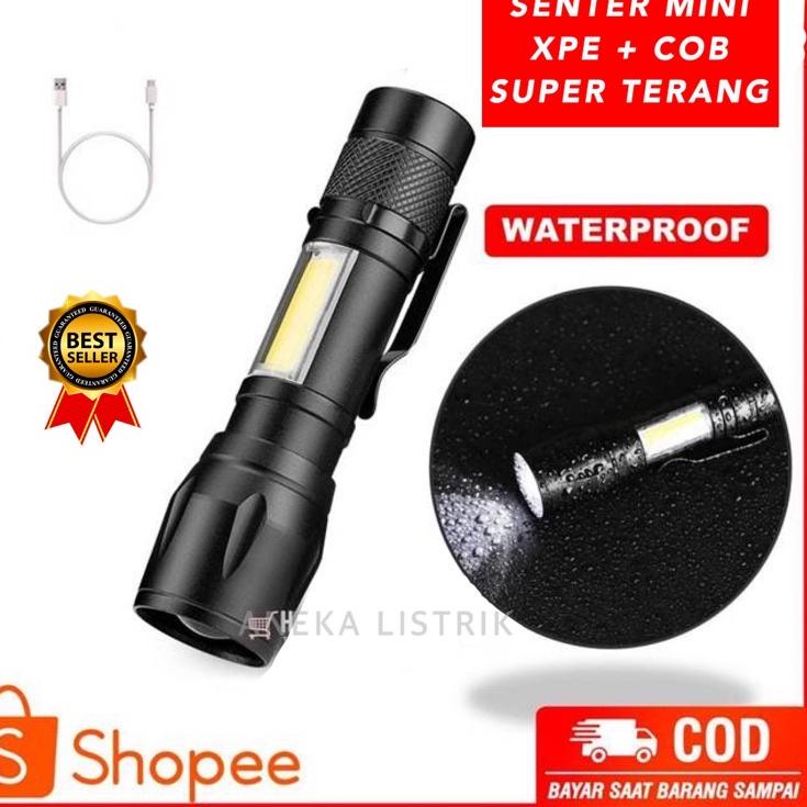 ♠  LAMPU SENTER POLISI SWAT MINI LED COB 88000W SUPER TERANG ZOOM 511