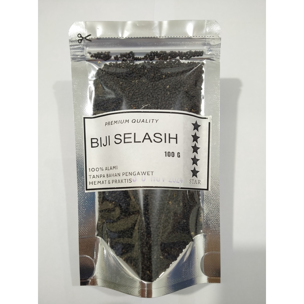 Biji Selasih 100gr / Basil Seed / Biji Selasih Besar &amp; Bersih / Rempah