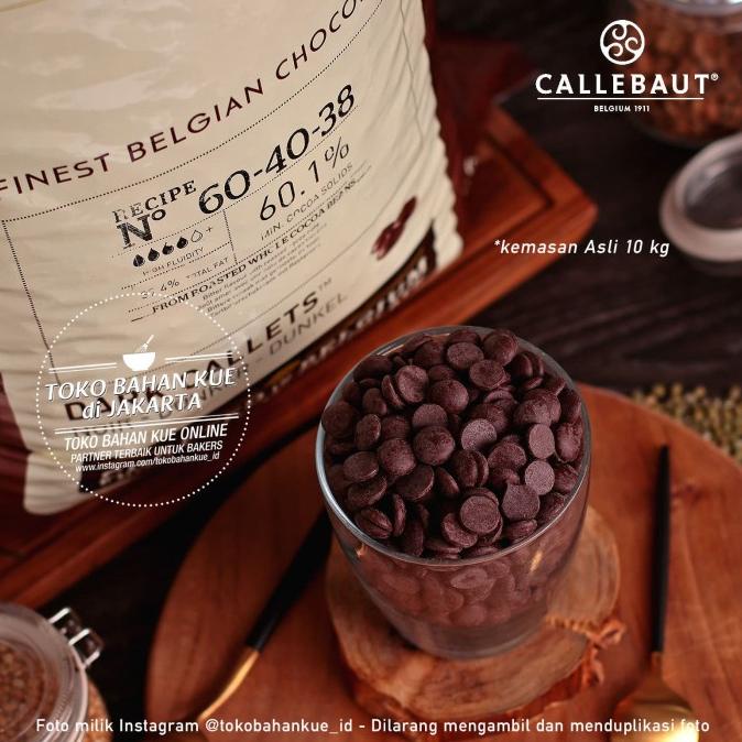 

Callebaut Dark Chocolate Couverture 60,1% 100gr Cokelat Coin 604038