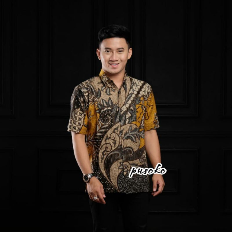 Kemeja Batik Pria Lengan Pendek Hem Batik Pria Kantoran Baju Batik Laki-laki Batik Pekalongan