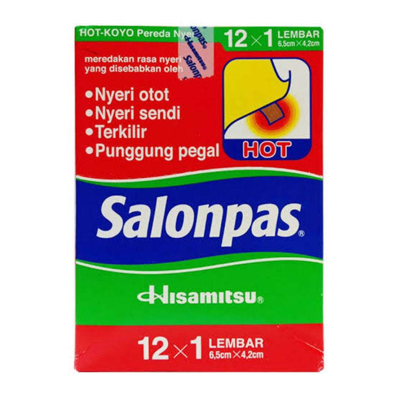 ORIGINAL SALONPAS KOYO HOT 1 BUNGKUS ISI 12 LEMBAR / KOYO HOT SALONPAS PANAS