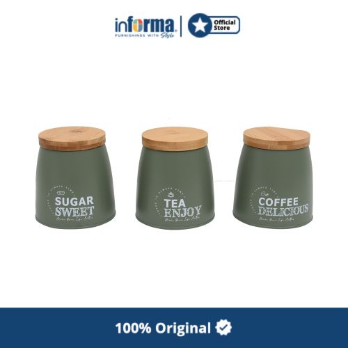 Informa - Informa Set 3 Pcs Venna Stoples Cookies - Hijau/Toples lebaran/Toples premium/Toples biscu
