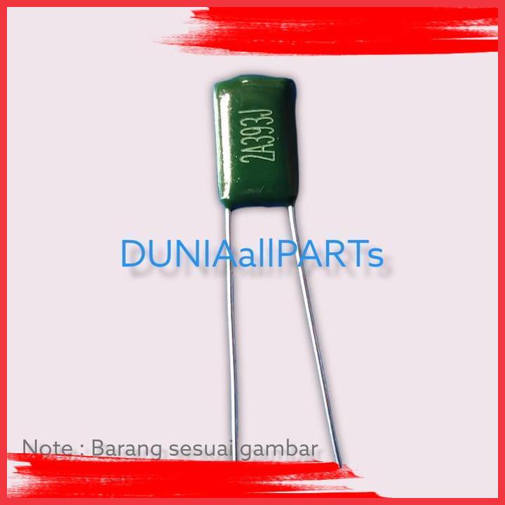 (DAP) kapasitor polyester 393J 100V CL11 2A393J / 2A 393J