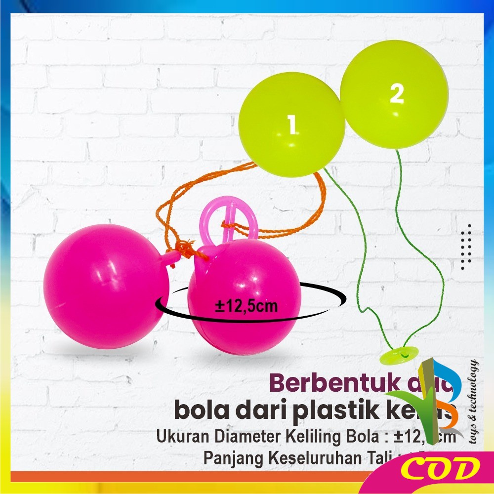 RB-M306 Mainan Anak Lato Lato Glow In The Dark  / Tek Tek / Lotto Lotto / Mainan Tradisional Adu Bola Glowing Jadul Tempo dulu