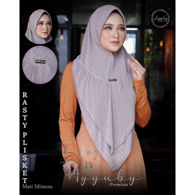 Jilbab Khimar Instan Simple Rasty Plisket Ori Ayyuby