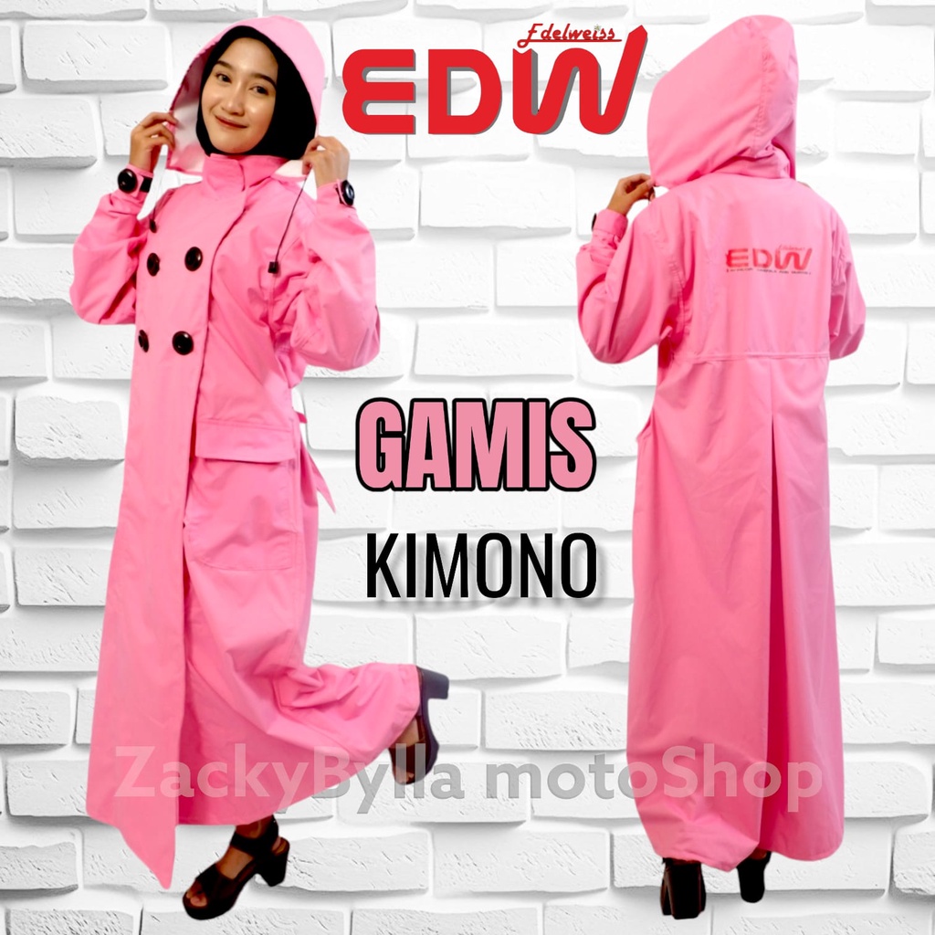 Jas Hujan Edelweiss Gamis Kimono Original