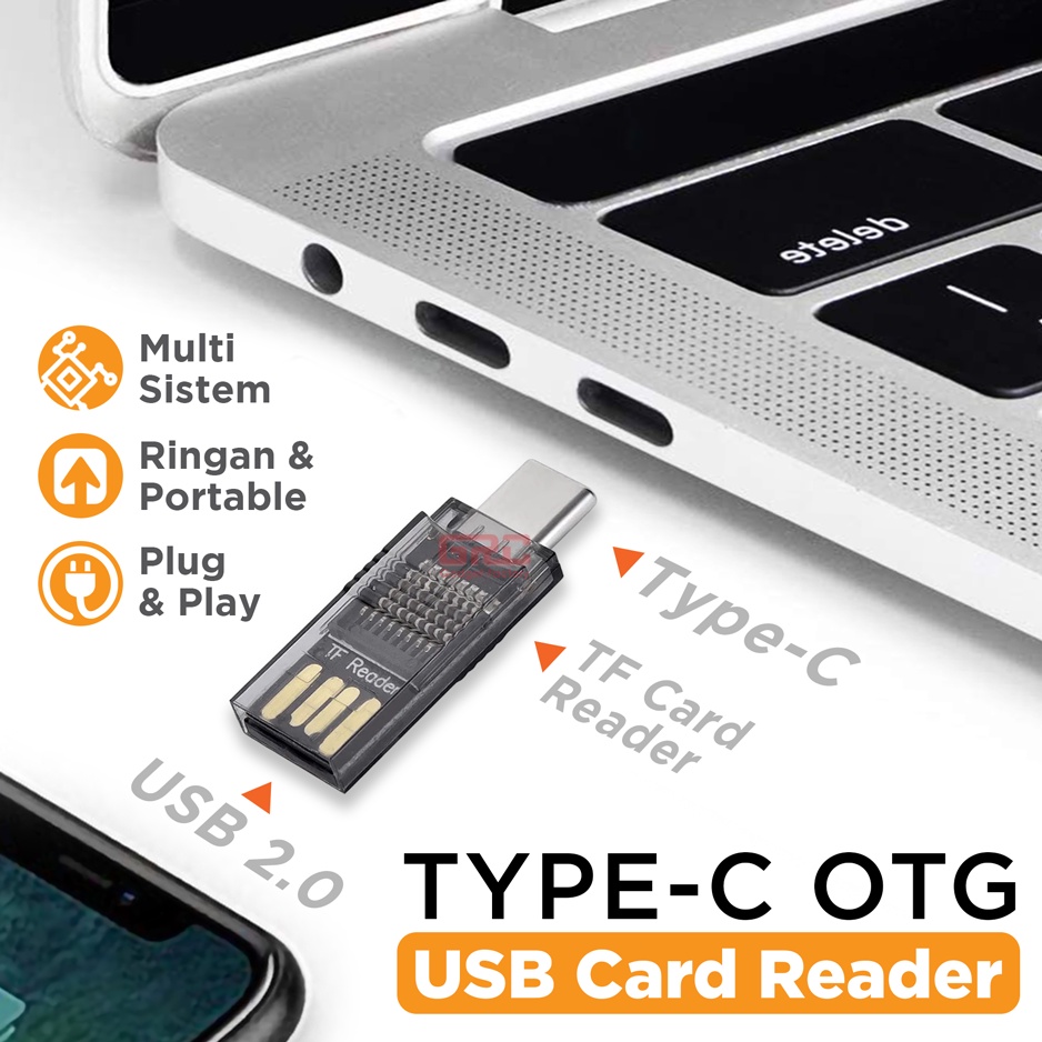 OTG Adapter 2in1 Adaptor Card Reader USB Type-C Micro SD
