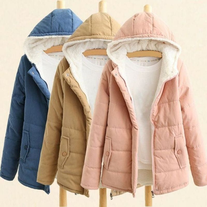 jaket winter musim dingin/jaket cewe hangat tebal/jaket wanita bulu