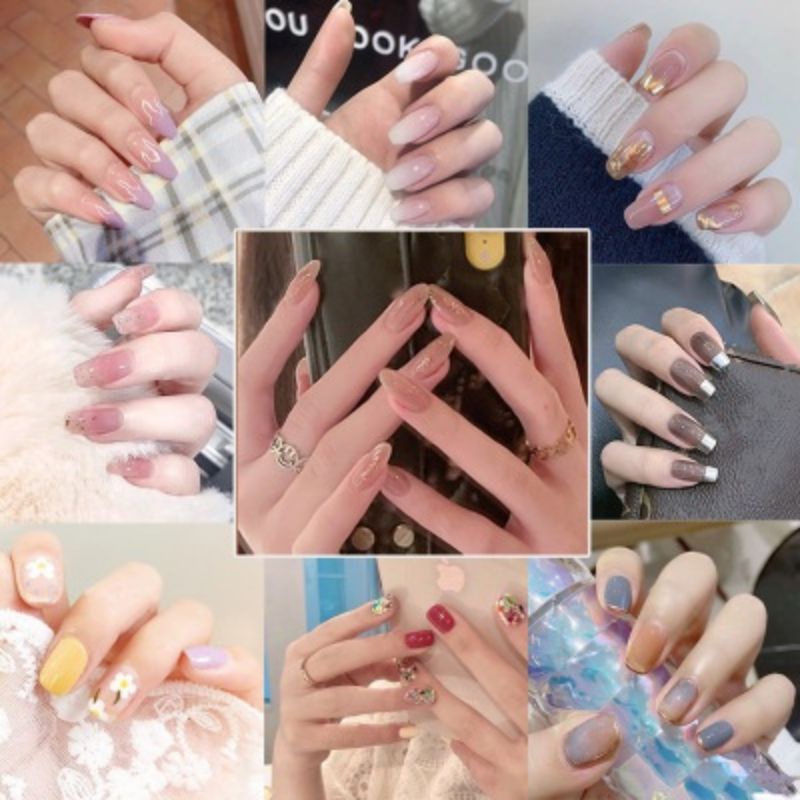 Kuku Palsu Fake Nail Kuku Palsu Tahan Air 24pcs + Lem New Fashion Korea PART 2