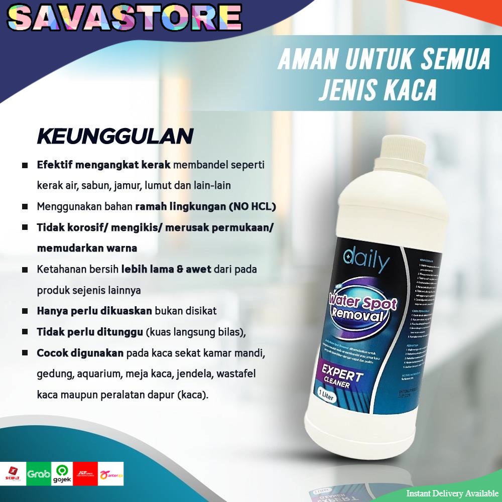 Cairan Pembersih Kaca - Pembersih Noda dan Jamur Pada Kaca Anda Ampuh - Daily Water Spot Removal