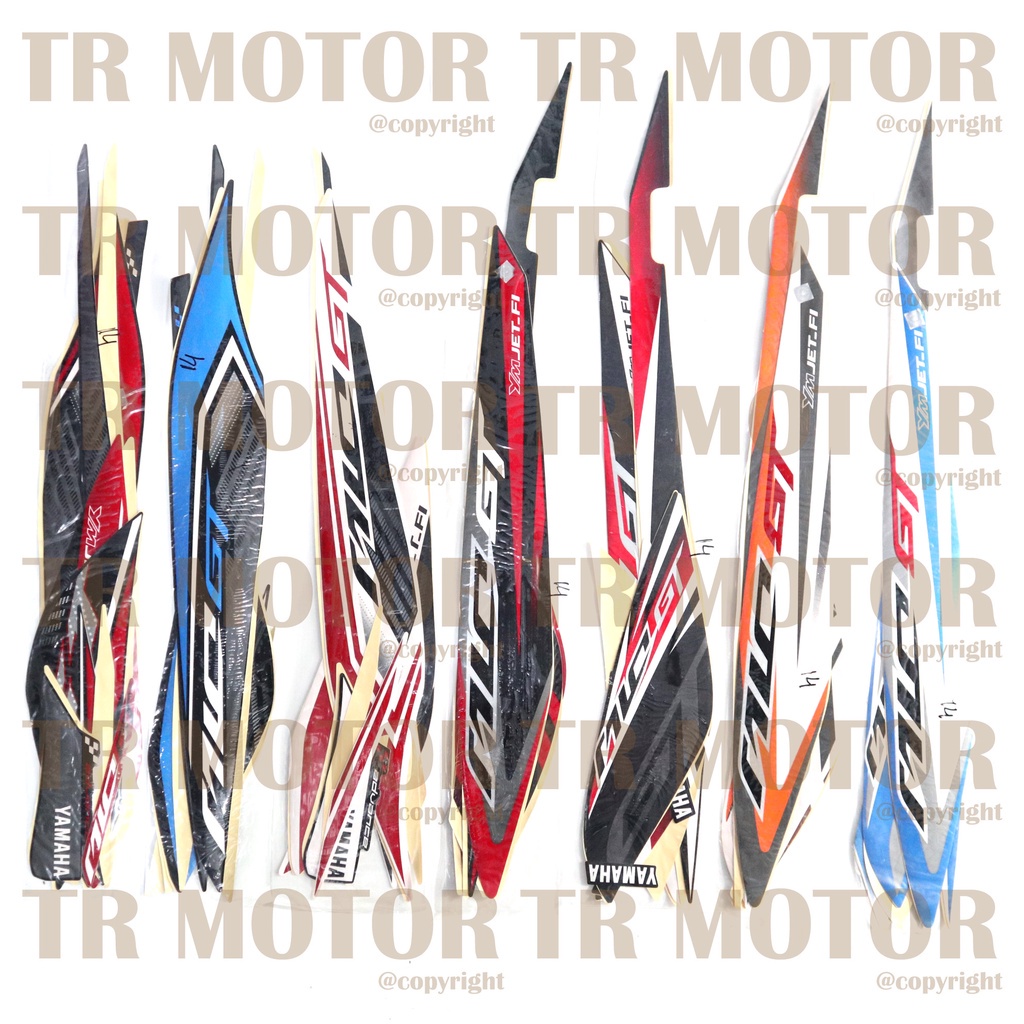 Stiker Motor Mio GT 2013 2014 Sticker Striping Lis Full Set Motor STANDAR ORIGINAL