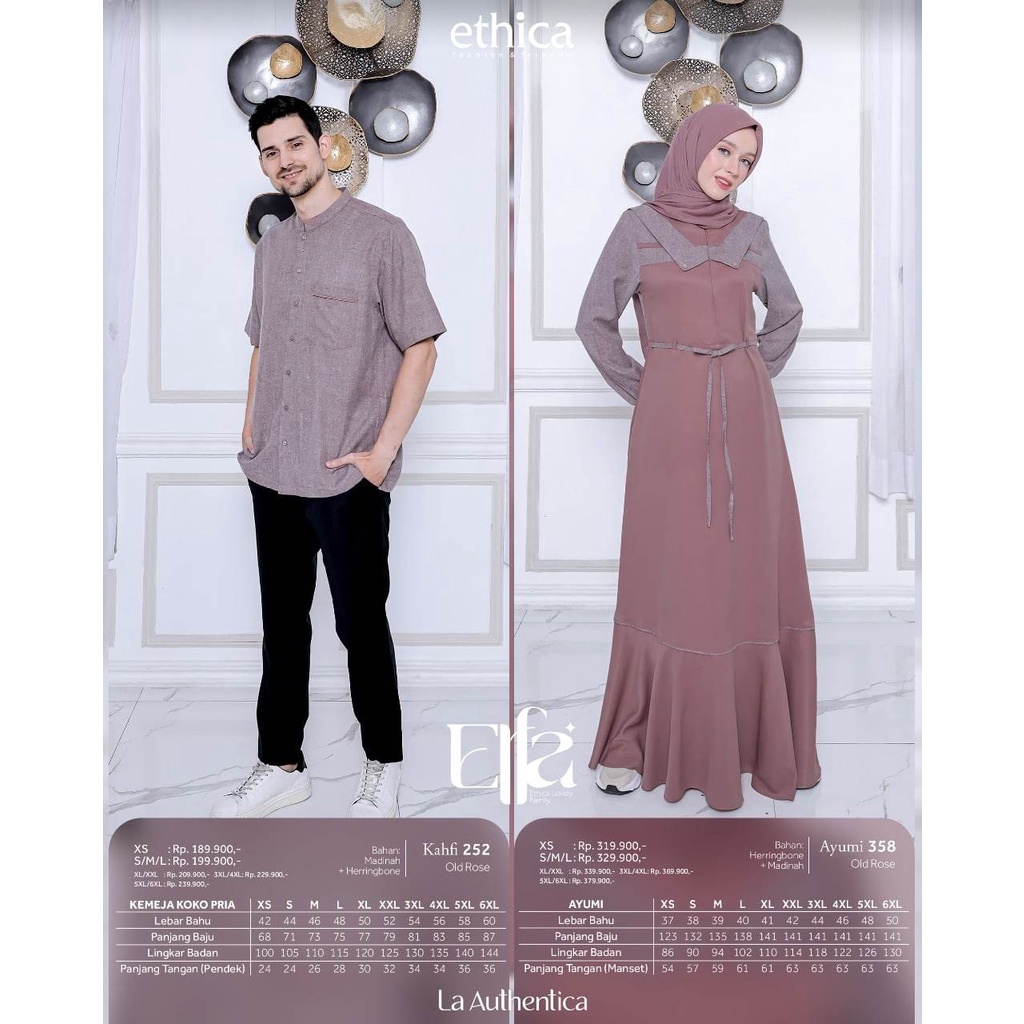 ELFA Ethica Couple / 165 - Old Rose / Fashion Muslim