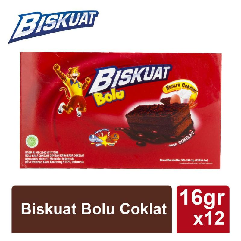 

Biskuaat Bolu Cokelat Isi 2 Box 16Gram (1 Box isi 12 Pcs)