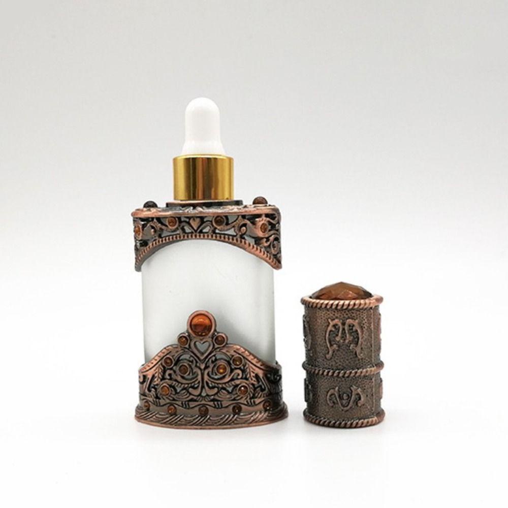 Botol Parfum Agustina 12ml Kaca Buram Tembus Antiqued Metal Arabian Style Crystal Wadah Kosmetik Kosong