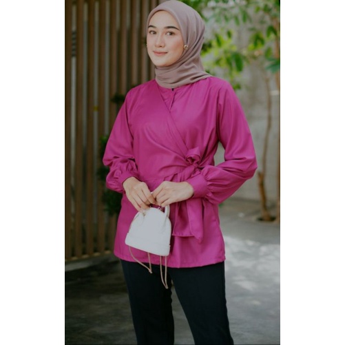 Shakila Blouse Pink  Fushia