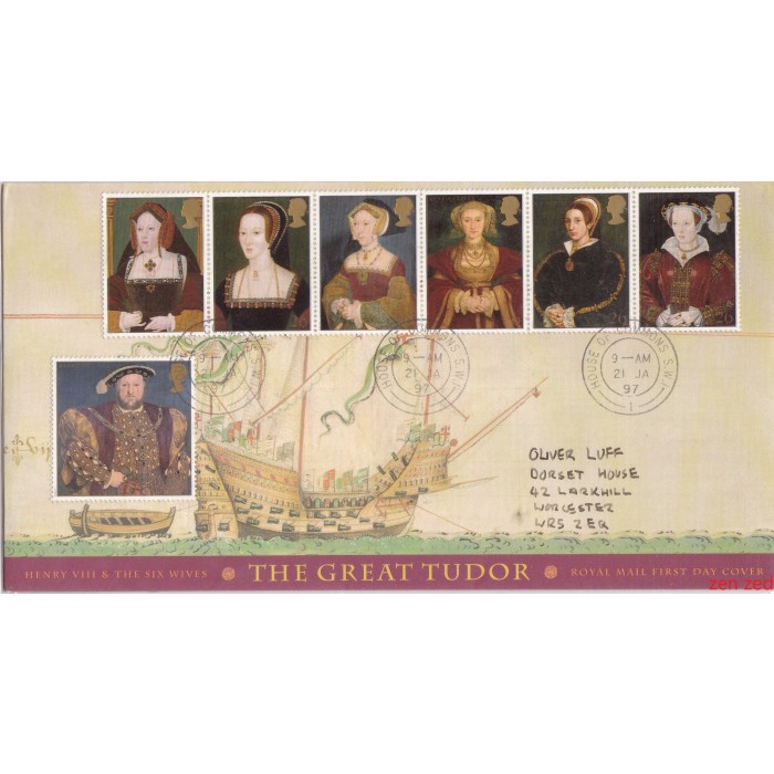 

A845 Prangko Inggris FDC 1997 King Henry VIII 1 Pcs