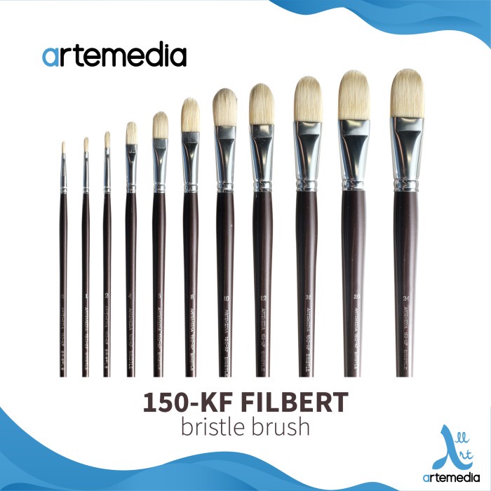 

Kulu Kuas Lukis Artemedia 150Kf Filbert Bristle Brush Long Handle