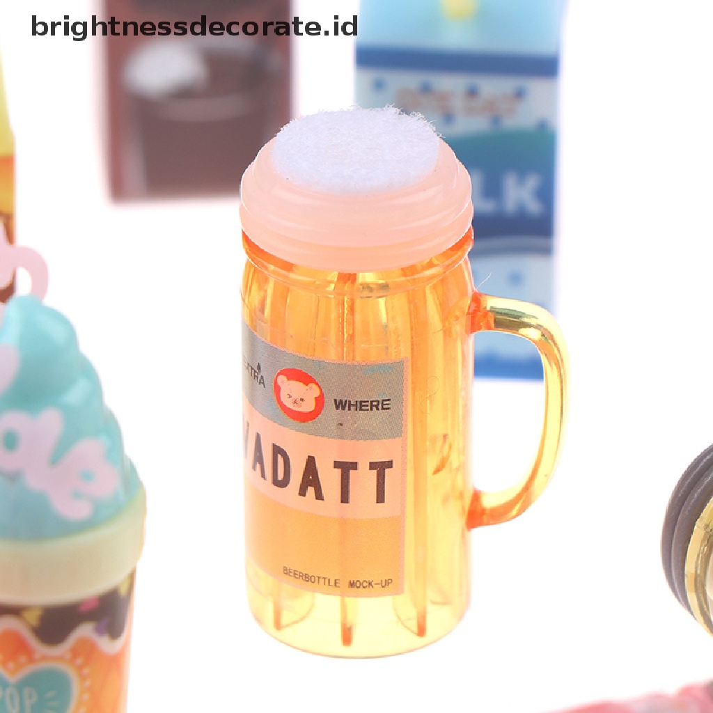 [Birth] 3pcs/set1: 12rumah Boneka Miniatur Botol Minum Jus Minum Boneka Mainan Dapur [ID]