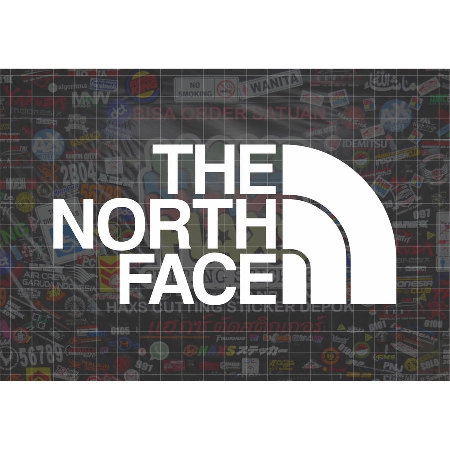 Cutting Sticker The North Face Ukuran 16 Cm Untuk Motor Mobil